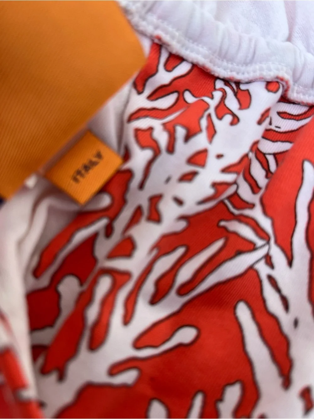 Tory Burch Red and White Coral-Print One-Piece Swimsuit